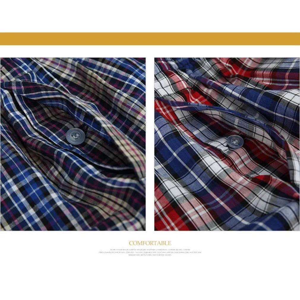 ContiNent 33 High Quality Brand 4-Pack Men's Boxer Shorts Woven Cotton 100% Classic Plaid Combed Male Underpant Loose Breathable Oversize