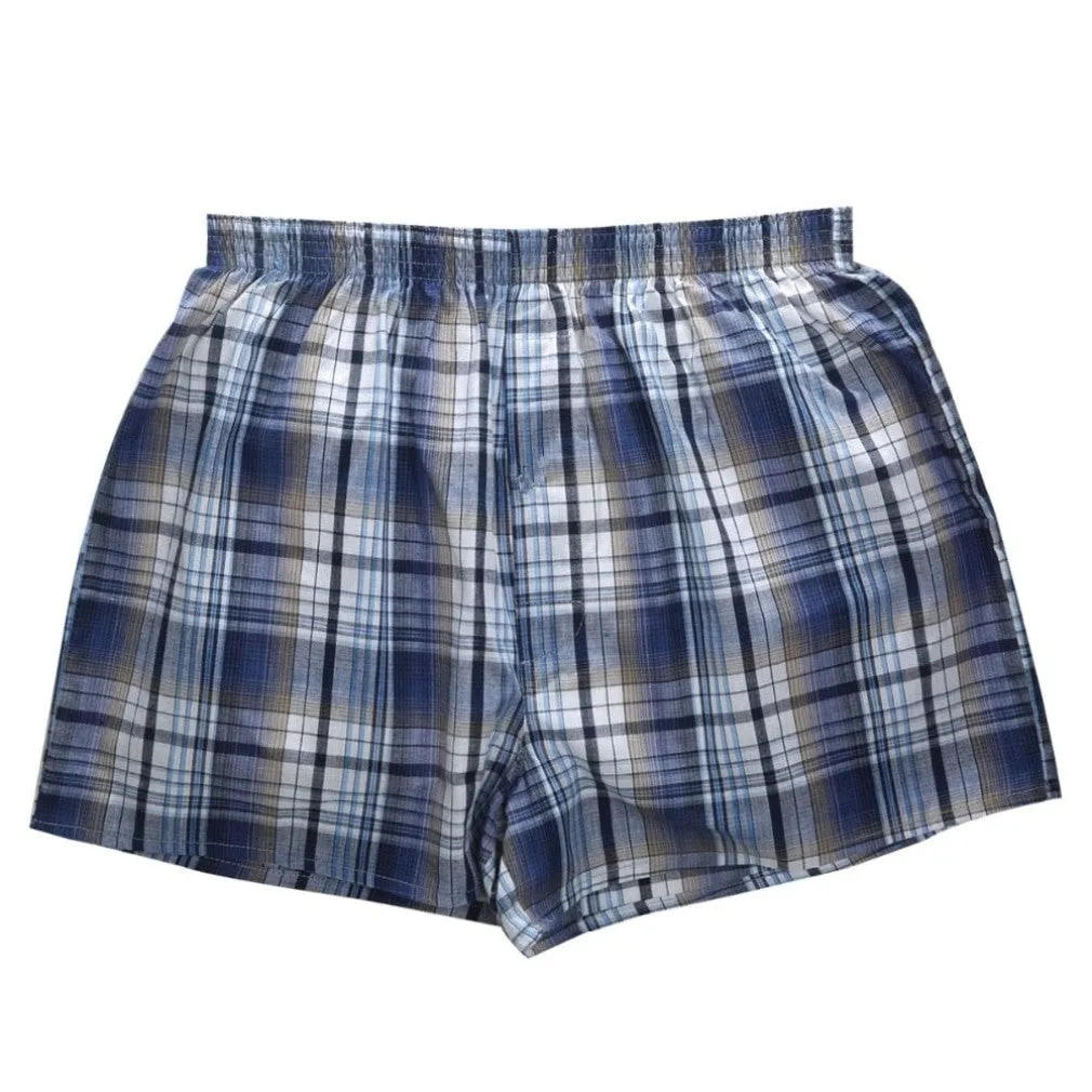 ContiNent 33 High Quality Brand 4-Pack Men's Boxer Shorts Woven Cotton 100% Classic Plaid Combed Male Underpant Loose Breathable Oversize