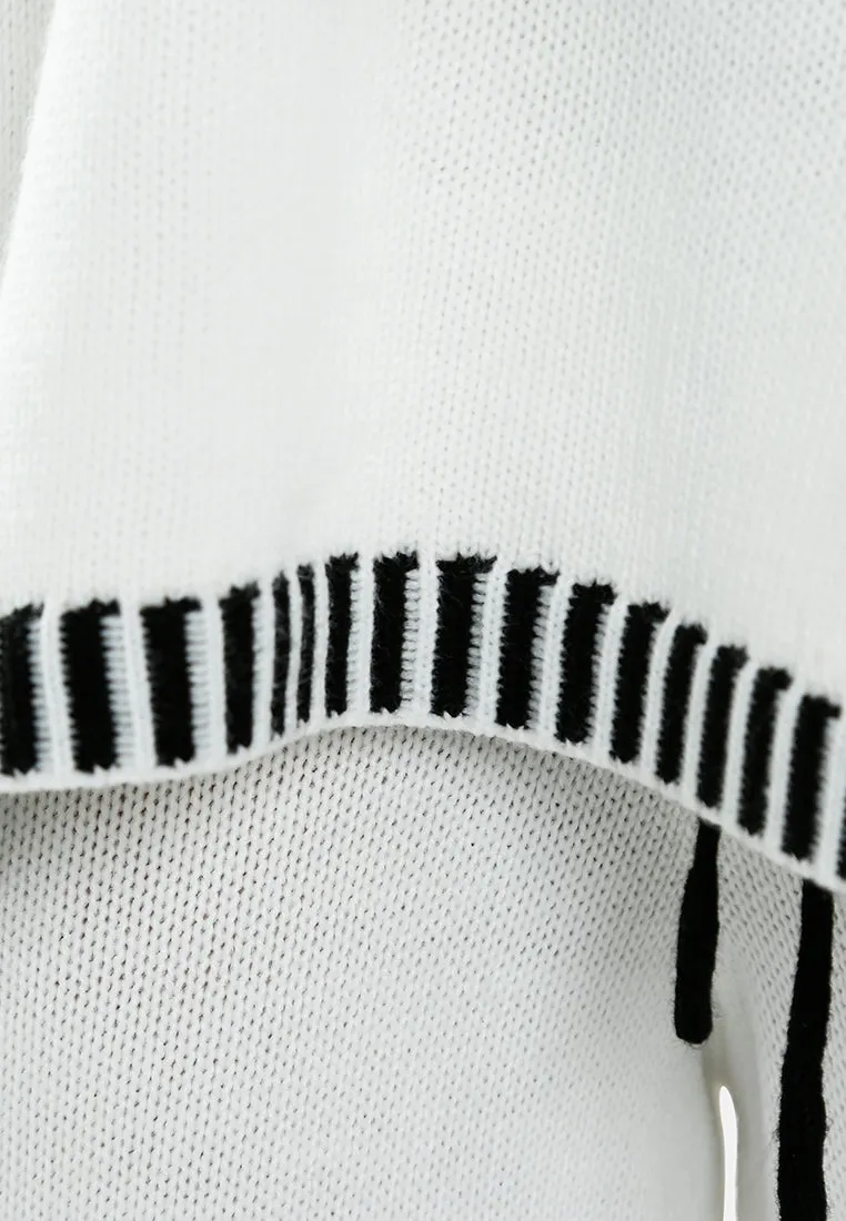 Contrast Stitch Detail Knit Sweater Jumper in by RUW