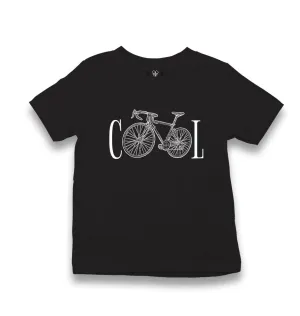 Cool Bicycle Kid's Black T-shirt