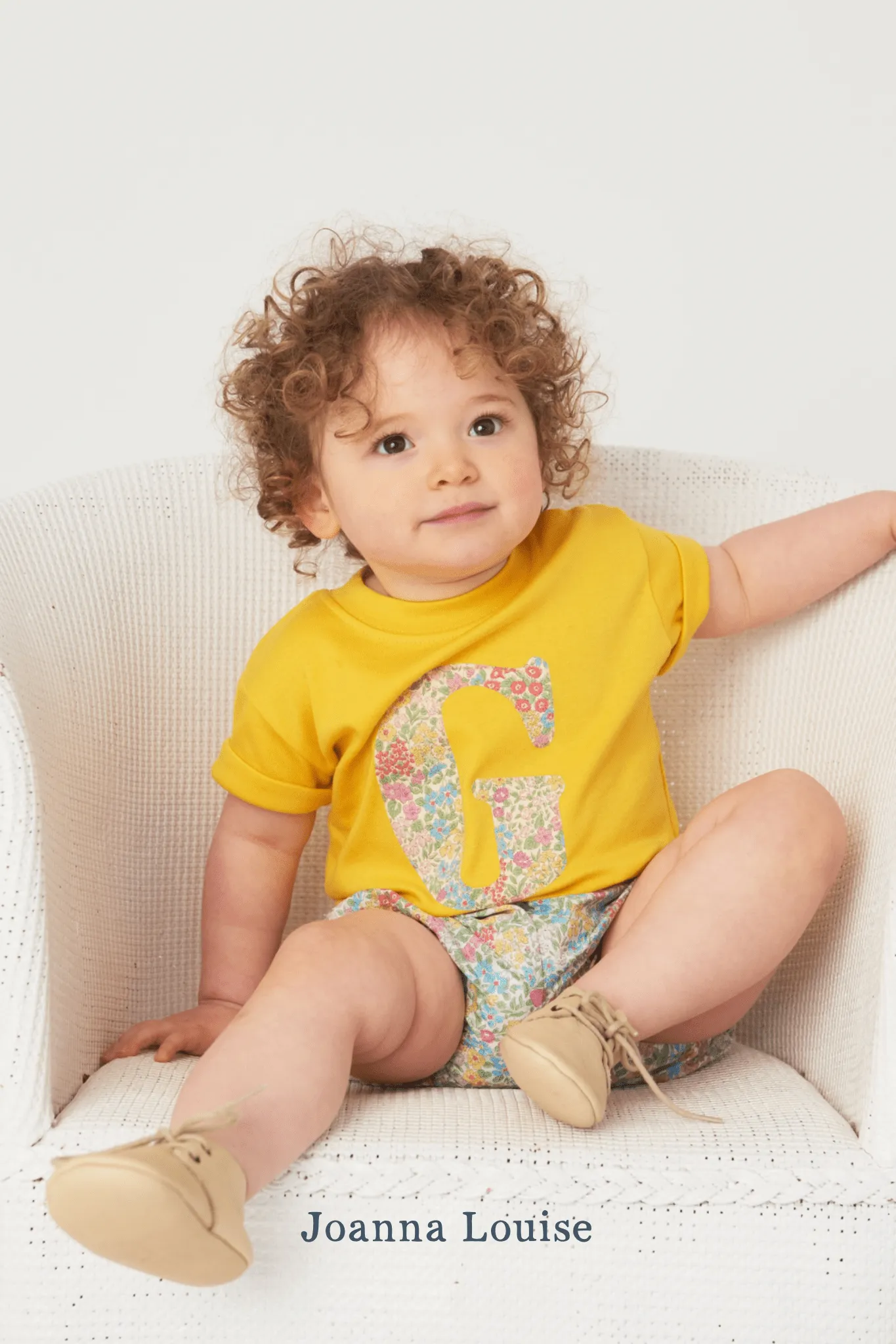 Create Your Own Personalised or Age Yellow Liberty Print T-Shirt