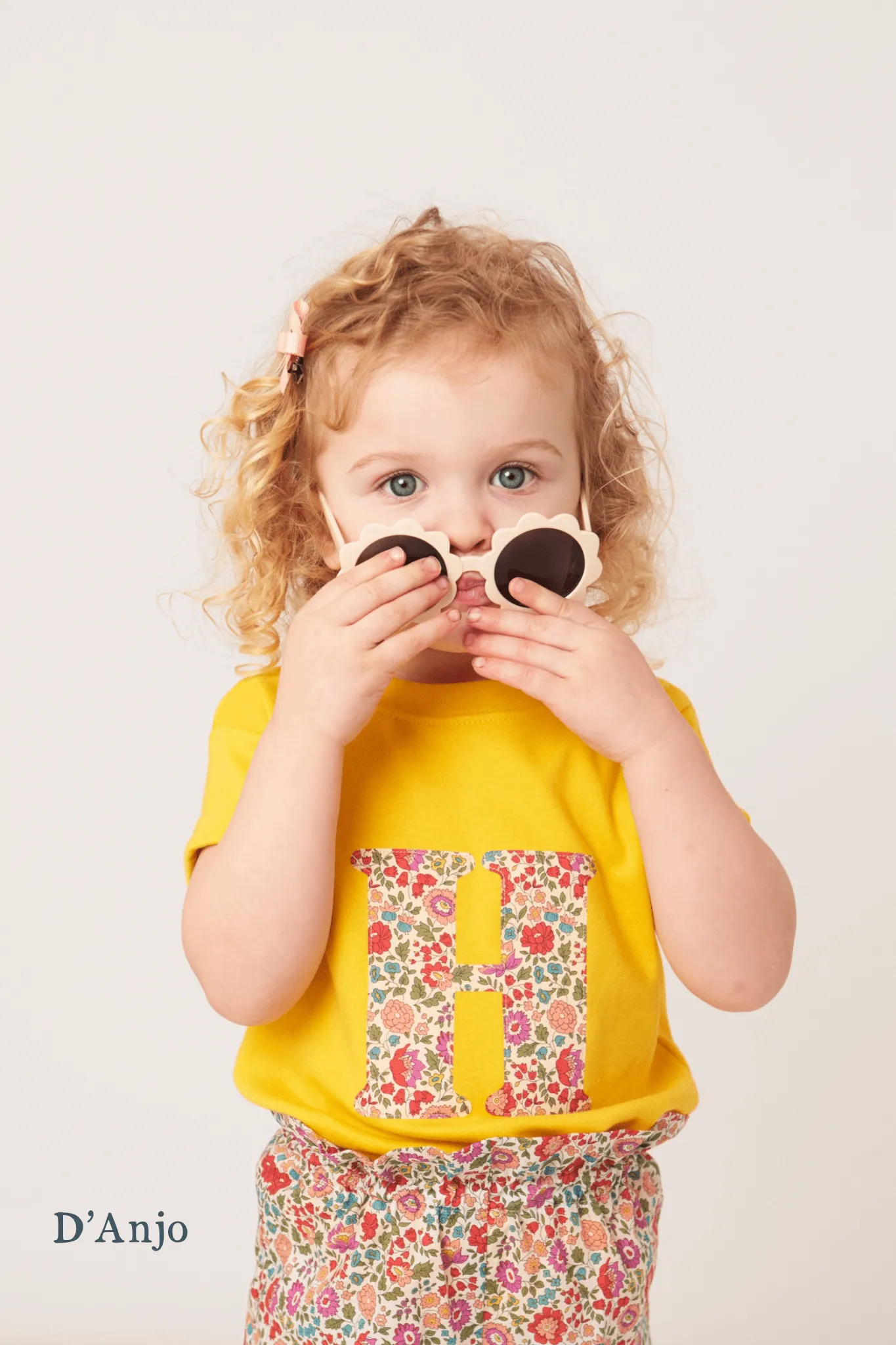 Create Your Own Personalised or Age Yellow Liberty Print T-Shirt