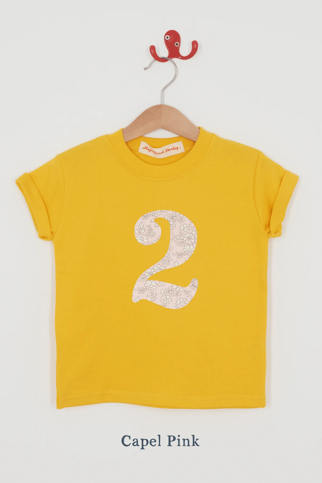 Create Your Own Personalised or Age Yellow Liberty Print T-Shirt