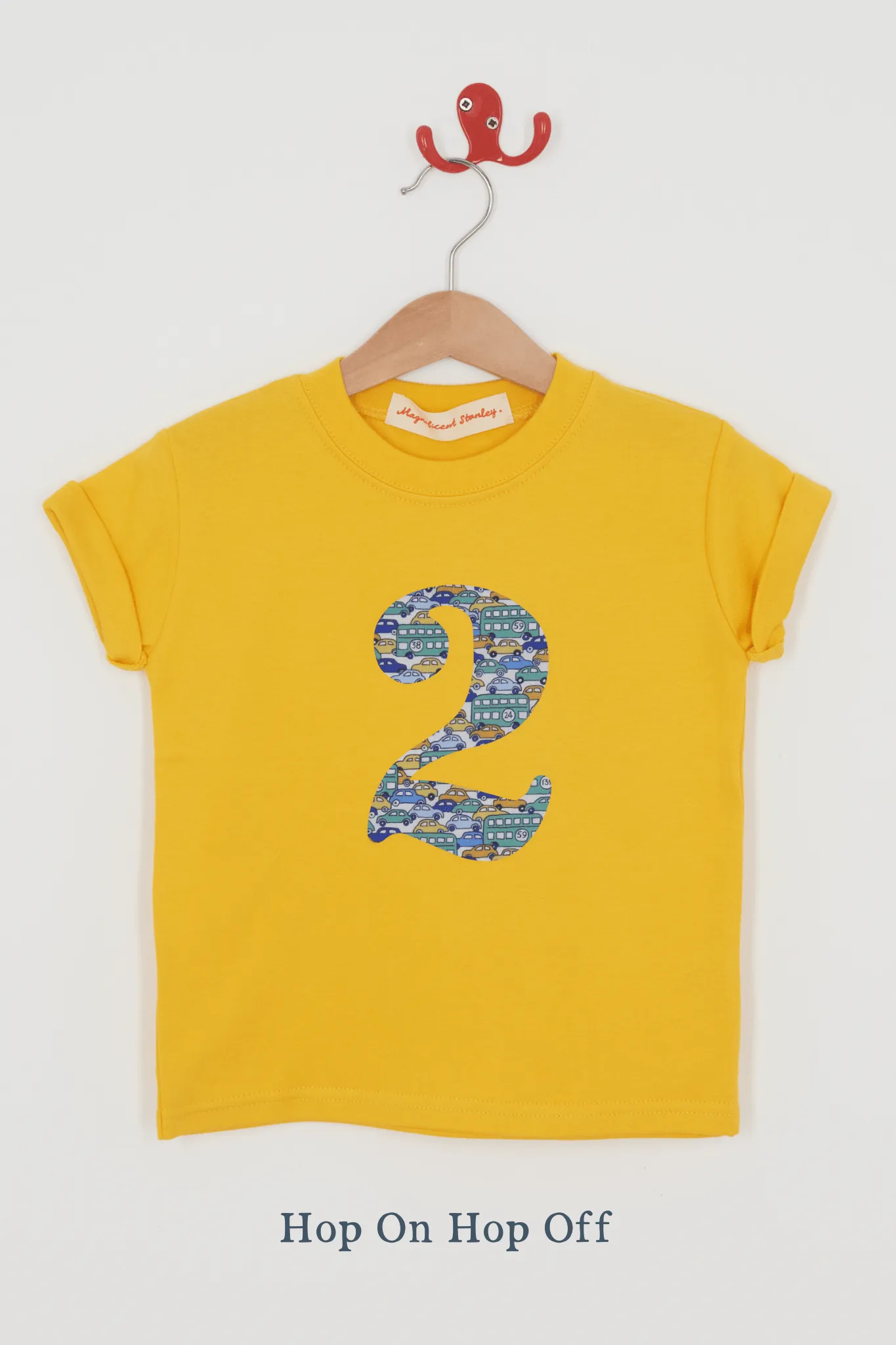 Create Your Own Personalised or Age Yellow Liberty Print T-Shirt