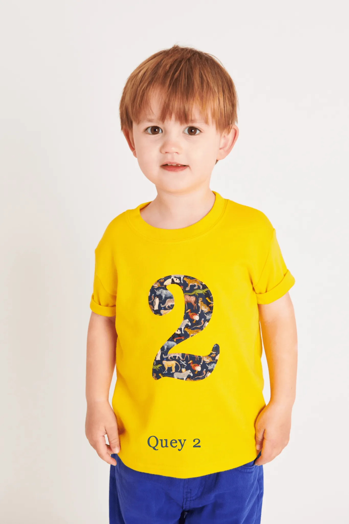 Create Your Own Personalised or Age Yellow Liberty Print T-Shirt