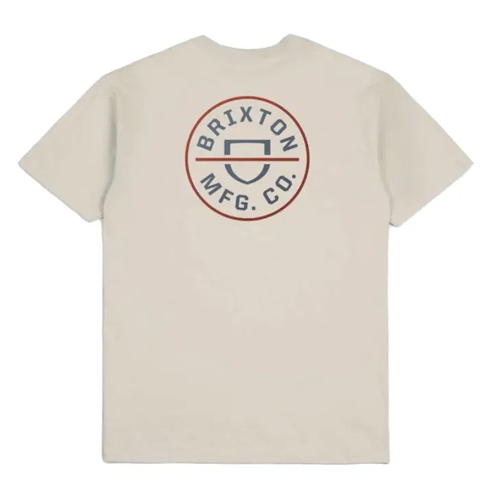CREST II S/S STT CREAM/FLINT BLUE/BARN RED
