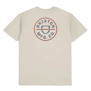 CREST II S/S STT CREAM/FLINT BLUE/BARN RED