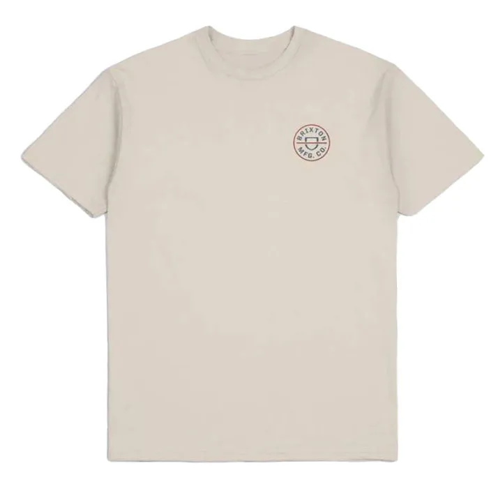 CREST II S/S STT CREAM/FLINT BLUE/BARN RED