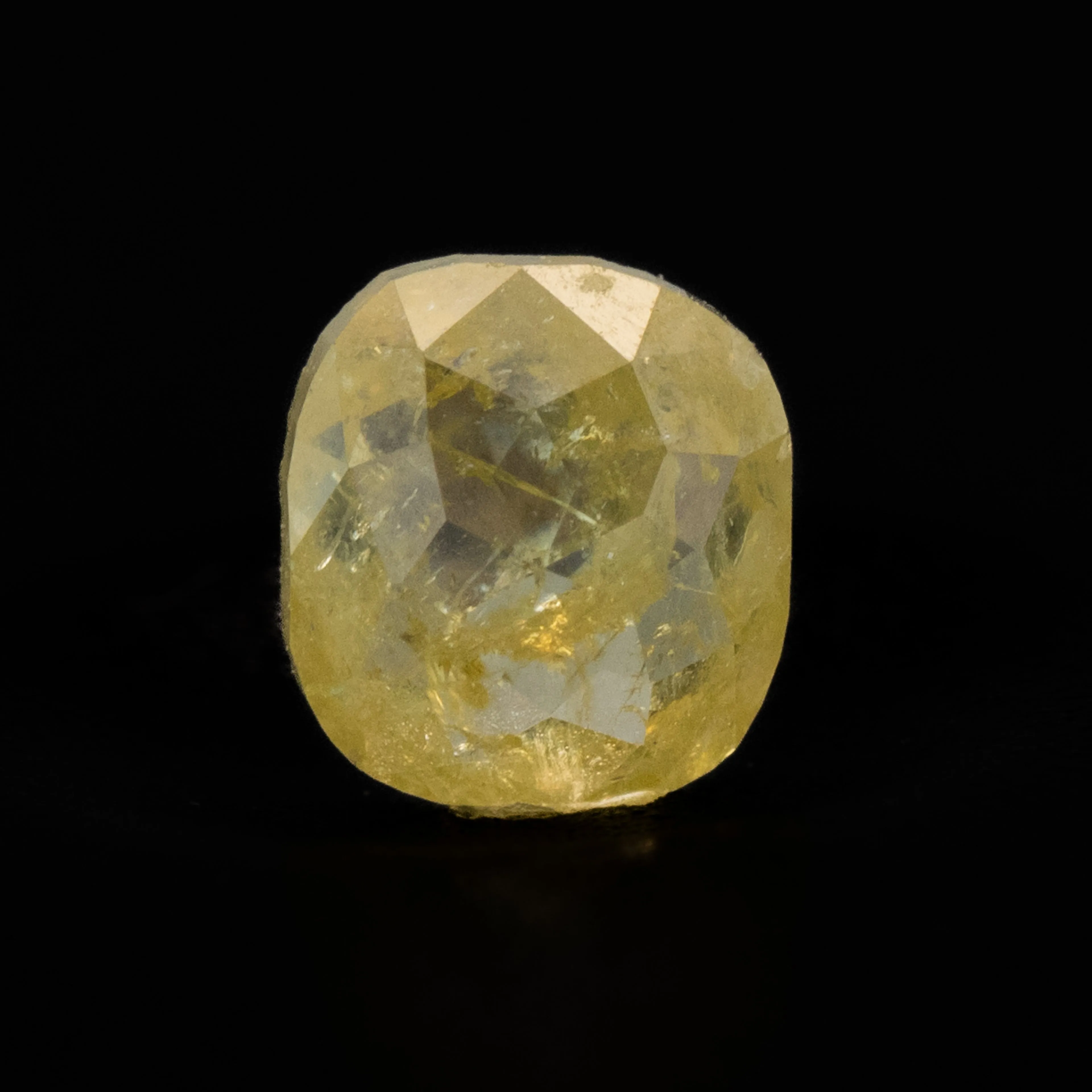 Cushion Rose Cut Rustic Yellow Diamond | 0.46ct