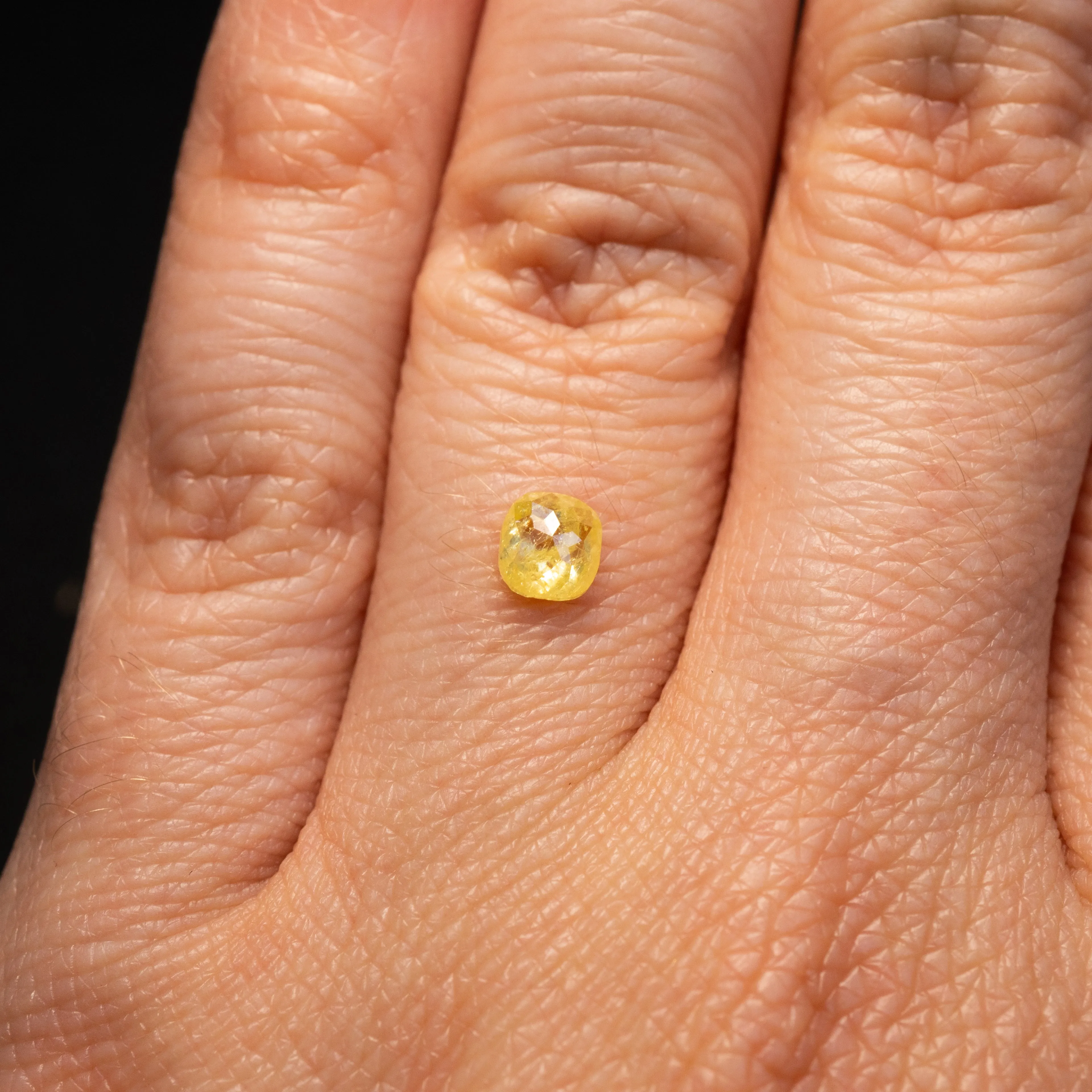 Cushion Rose Cut Rustic Yellow Diamond | 0.46ct