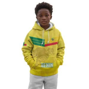 Custom Benin Football Kid Hoodie Go Les Guepards LT15
