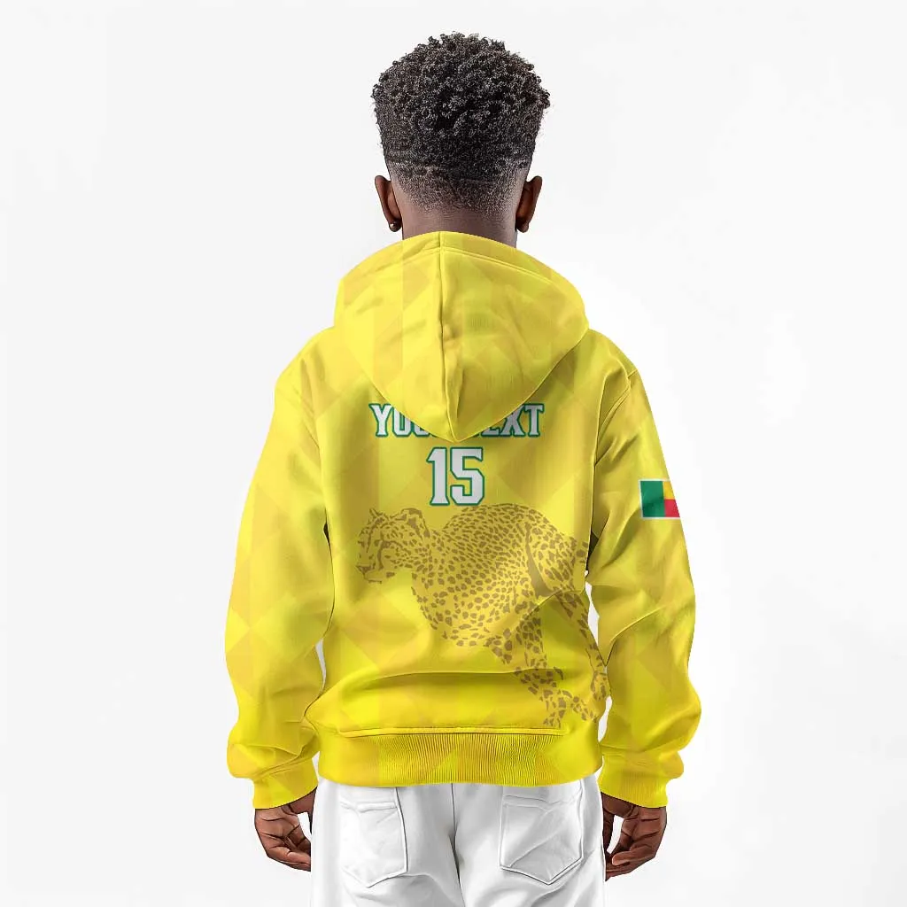 Custom Benin Football Kid Hoodie Go Les Guepards LT15