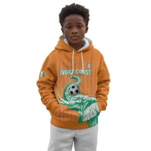 Custom Cote dIvoire Football Kid Hoodie Les Elephants LT15