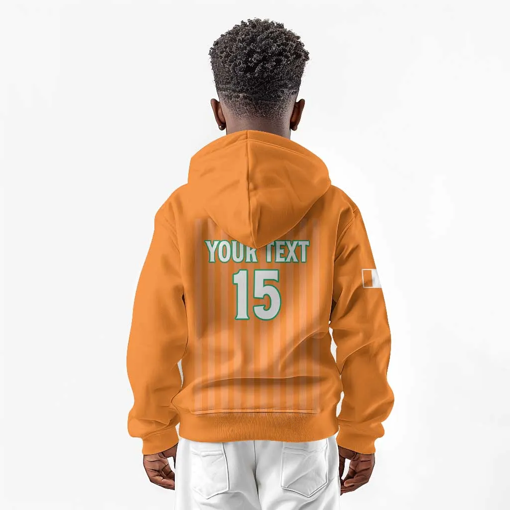 Custom Cote dIvoire Football Kid Hoodie Les Elephants LT15