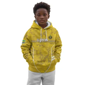 Custom Gabon Football Kid Hoodie Go Les Pantheres LT15