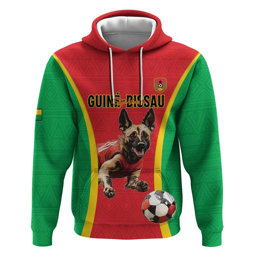 Custom Guinea-Bissau Football Zip Hoodie Go Djurtus Go LT15