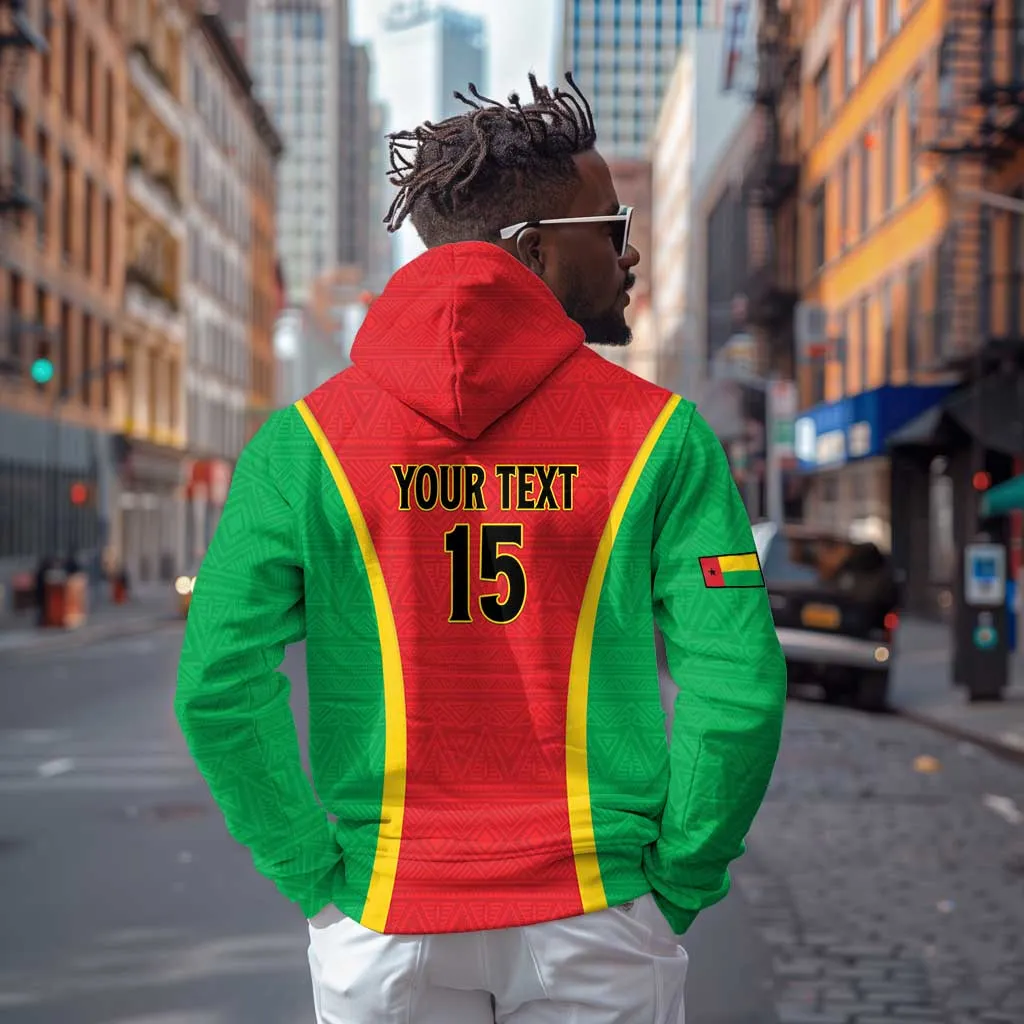 Custom Guinea-Bissau Football Zip Hoodie Go Djurtus Go LT15
