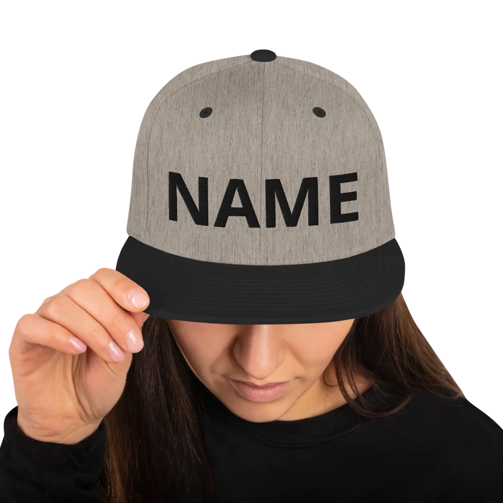 Custom Name Snapback Hat