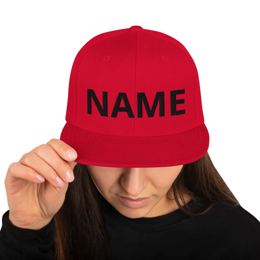 Custom Name Snapback Hat