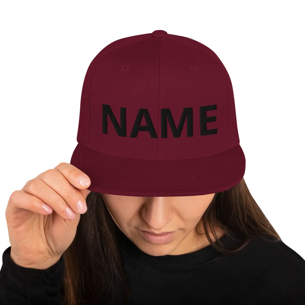 Custom Name Snapback Hat
