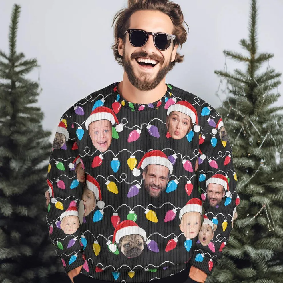 Custom Photo - Custom Face Christmas - Personalized Ugly Sweater | Sweatshirt | Funny Christmas Gifts for Family