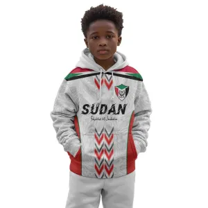 Custom Sudan Football Kid Hoodie Wings of Victory - Go Falcons of Jediane LT03
