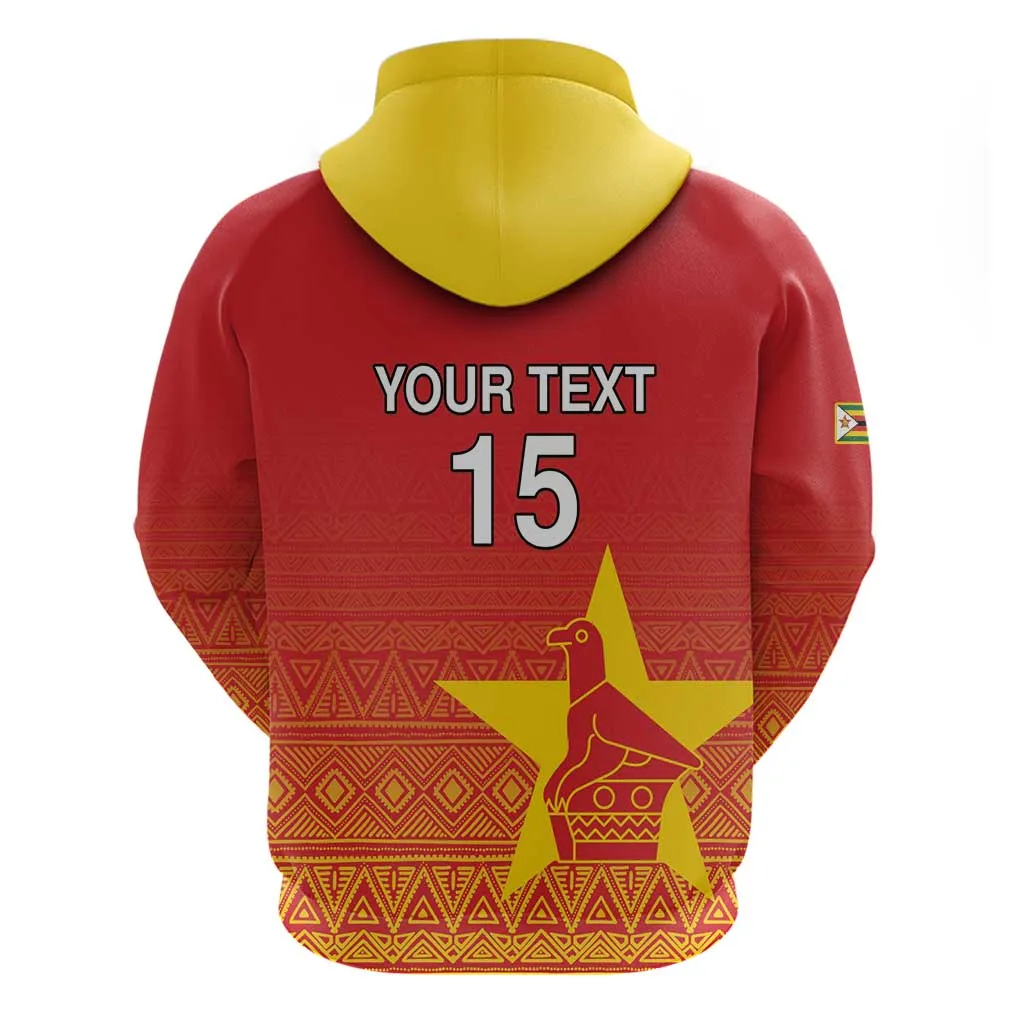 Custom Zimbabwe Cricket Zip Hoodie Go Champions LT15