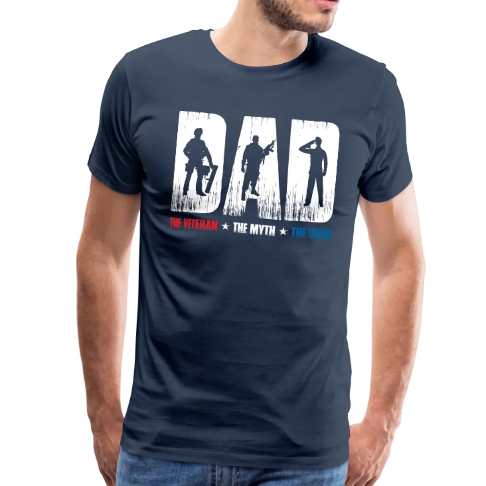 Dad The Veteran The Myth The Legend Men's Premium T-Shirt (Ck2001)