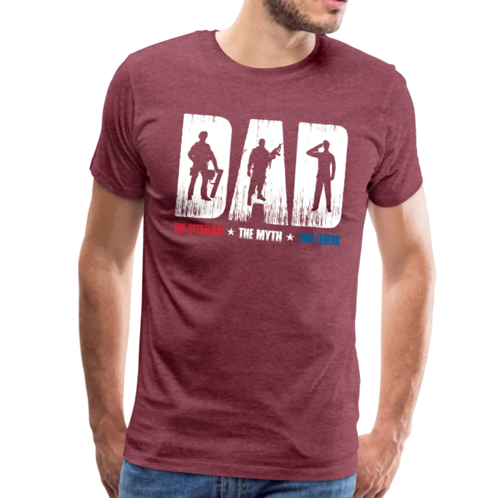 Dad The Veteran The Myth The Legend Men's Premium T-Shirt (Ck2001)