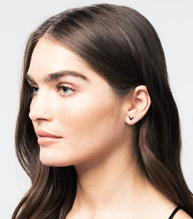 Dagger Studs | White Gold