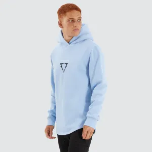 Data Dual Curved Hoodie Pigment Placid Blue