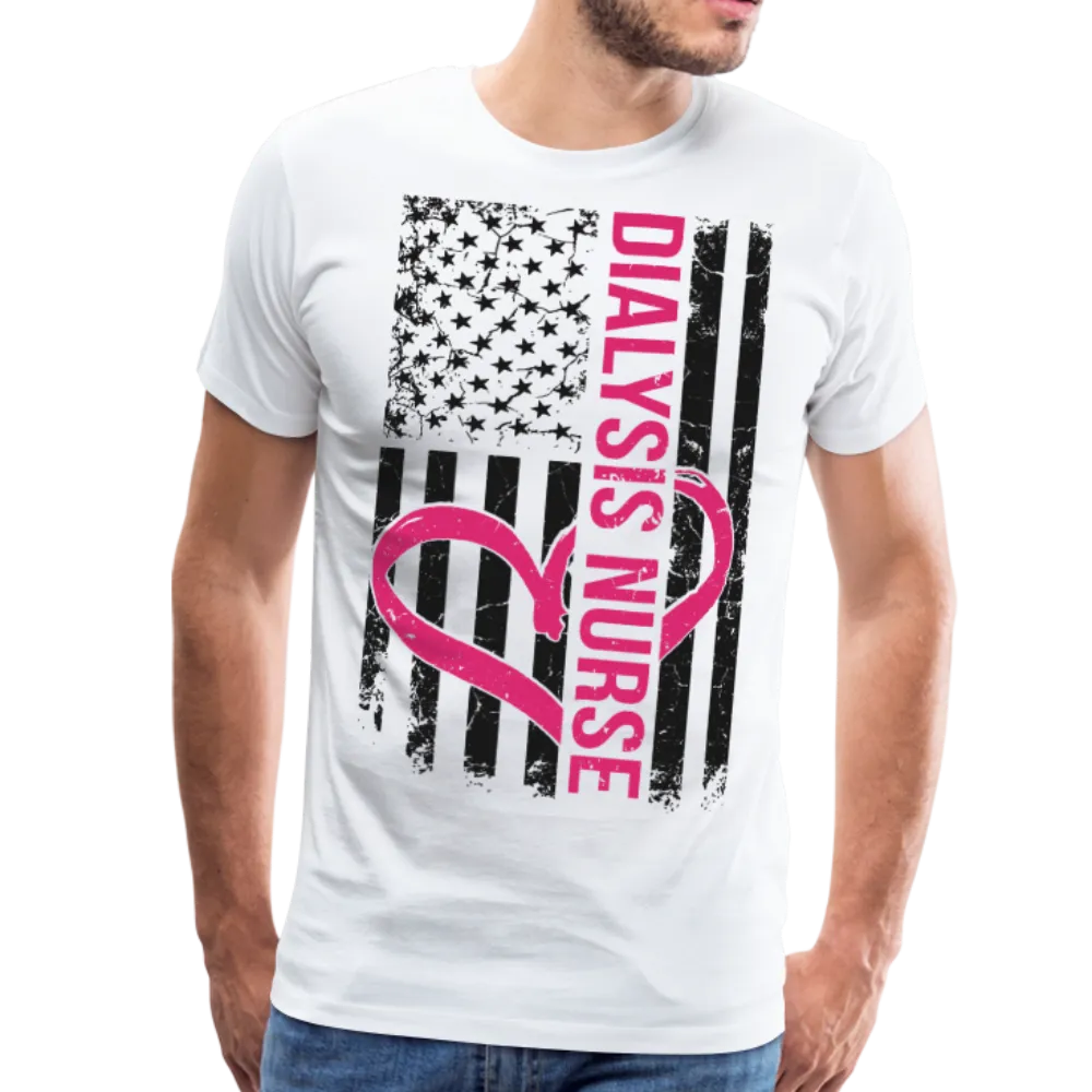 Dialysis Nurse Flag Men's Premium T-Shirt (CK1582)