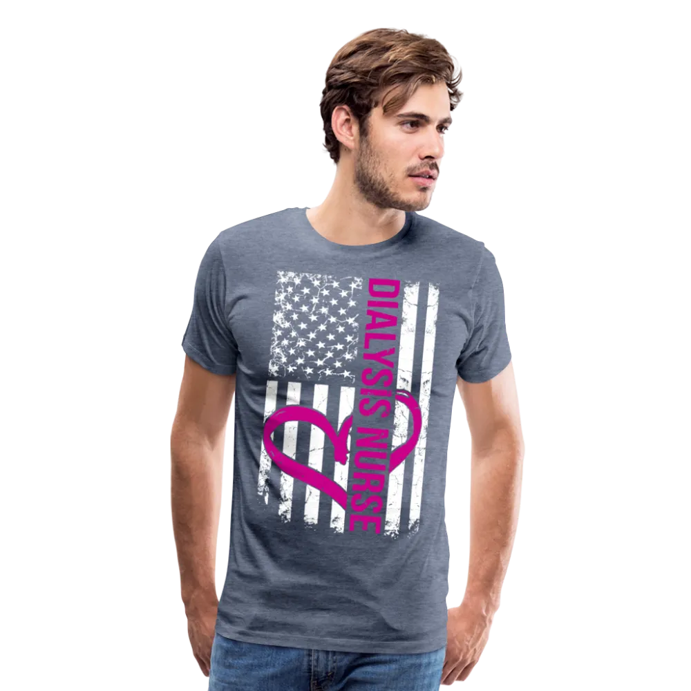 Dialysis Nurse Flag Men's Premium T-Shirt (CK1582)