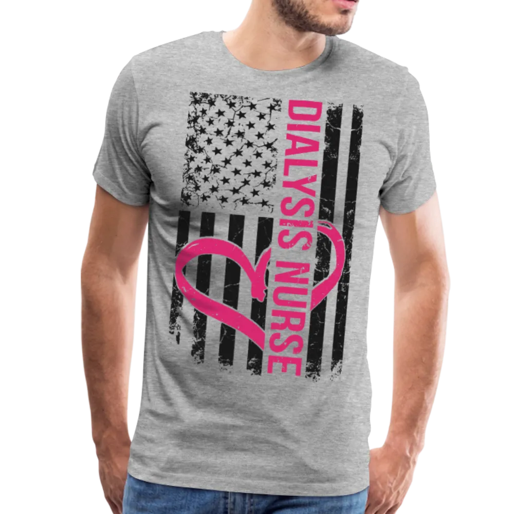 Dialysis Nurse Flag Men's Premium T-Shirt (CK1582)