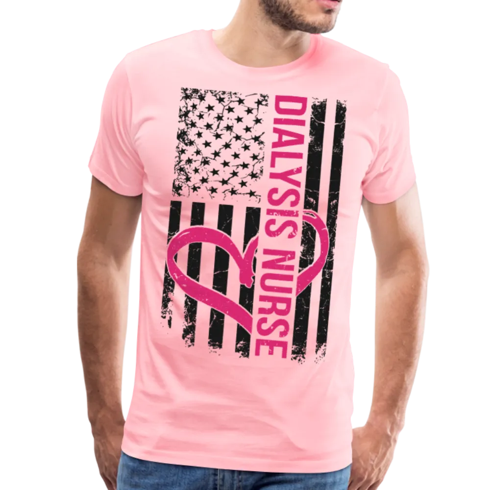 Dialysis Nurse Flag Men's Premium T-Shirt (CK1582)