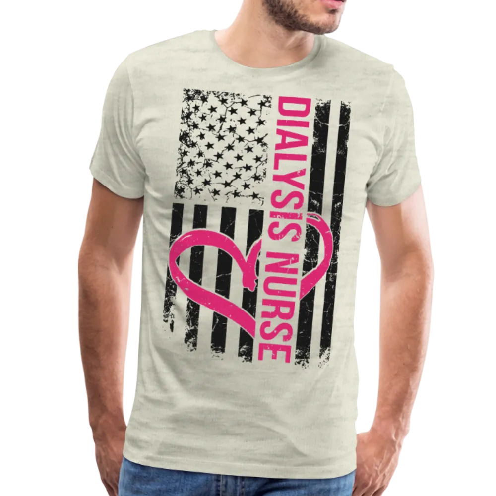 Dialysis Nurse Flag Men's Premium T-Shirt (CK1582)