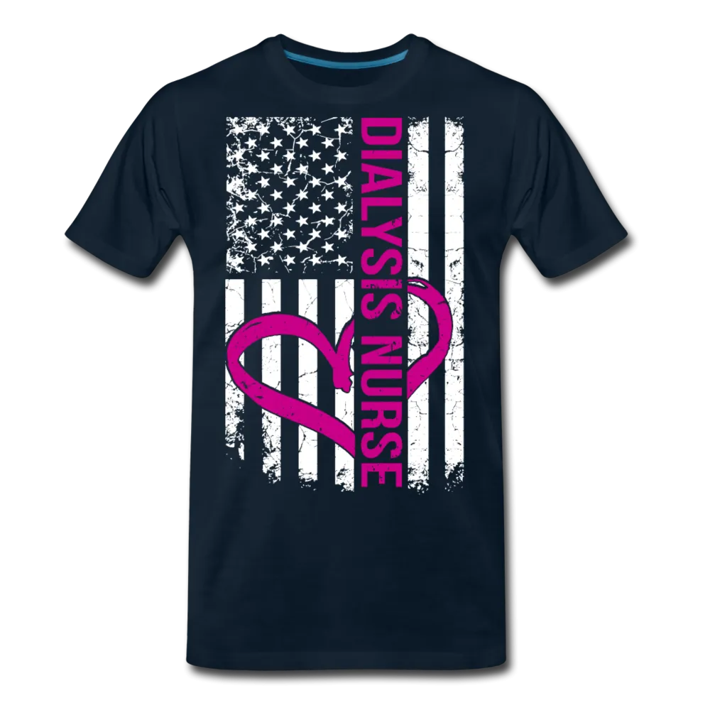 Dialysis Nurse Flag Men's Premium T-Shirt (CK1582)