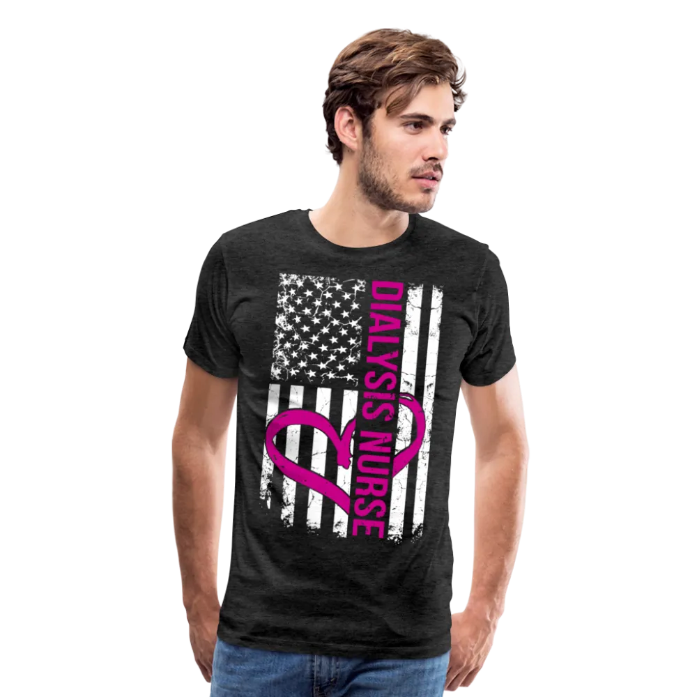 Dialysis Nurse Flag Men's Premium T-Shirt (CK1582)