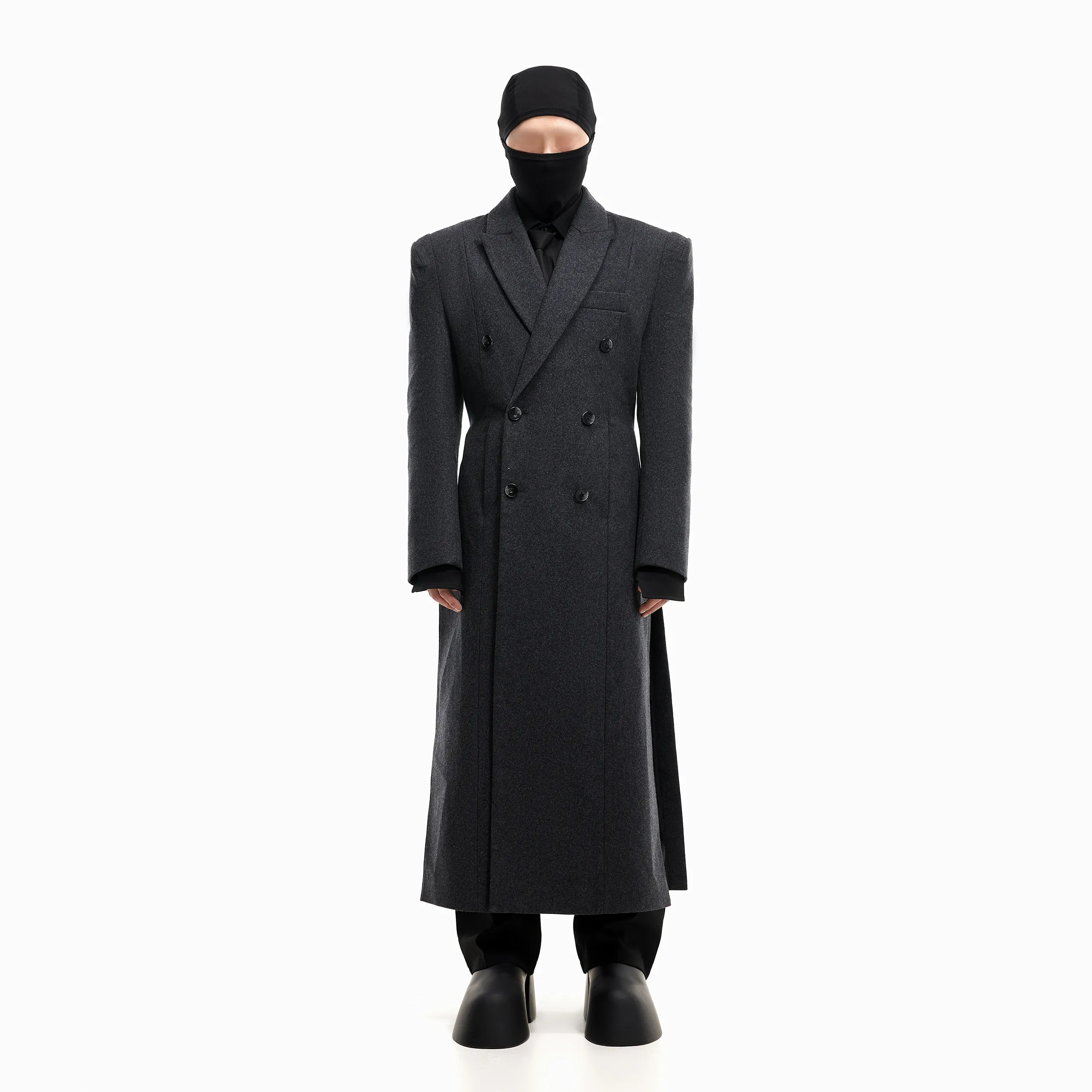 Double-Breasted Wool Overcoat