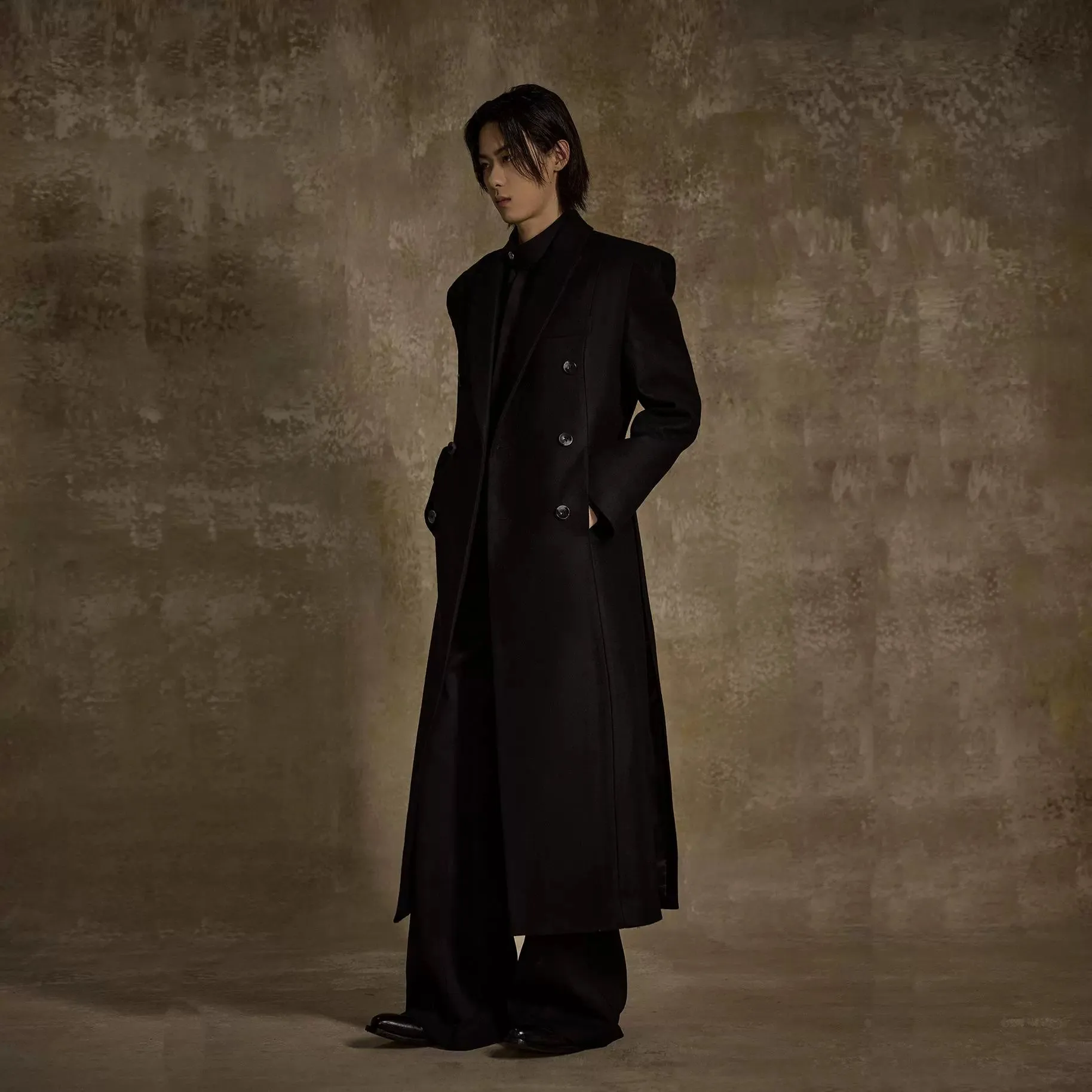 Double-Breasted Wool Overcoat