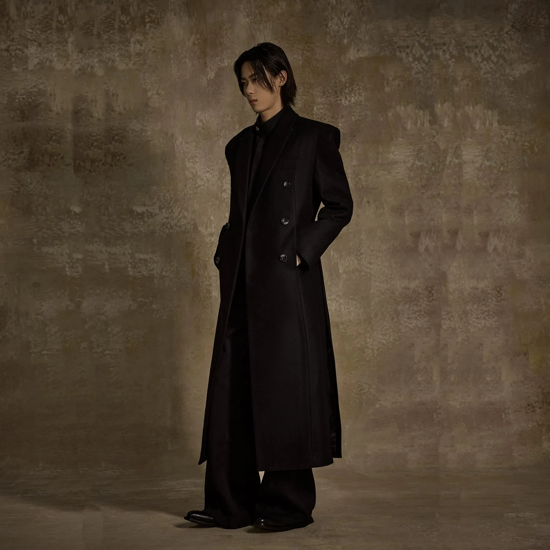 Double-Breasted Wool Overcoat