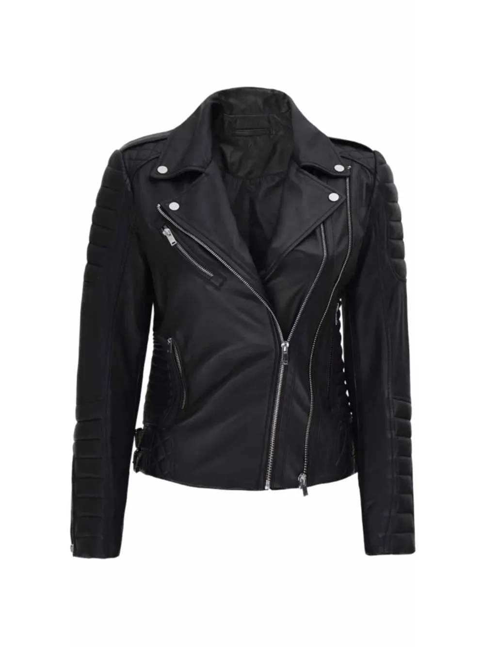 Double Zip Classic Leather Jacket