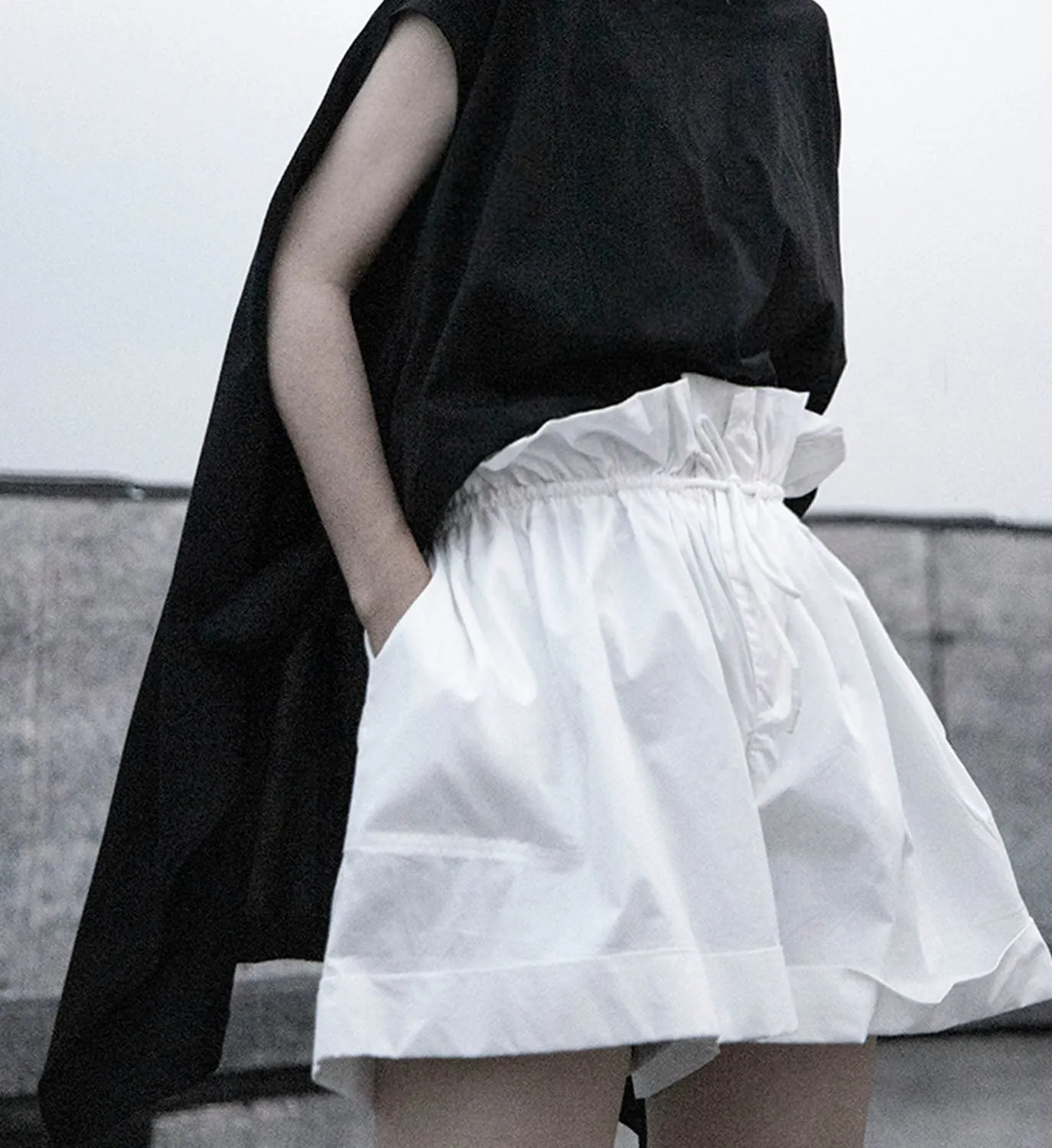 Drawstring Ruched Shorts
