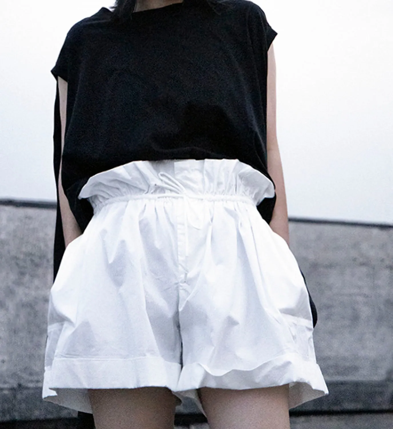Drawstring Ruched Shorts