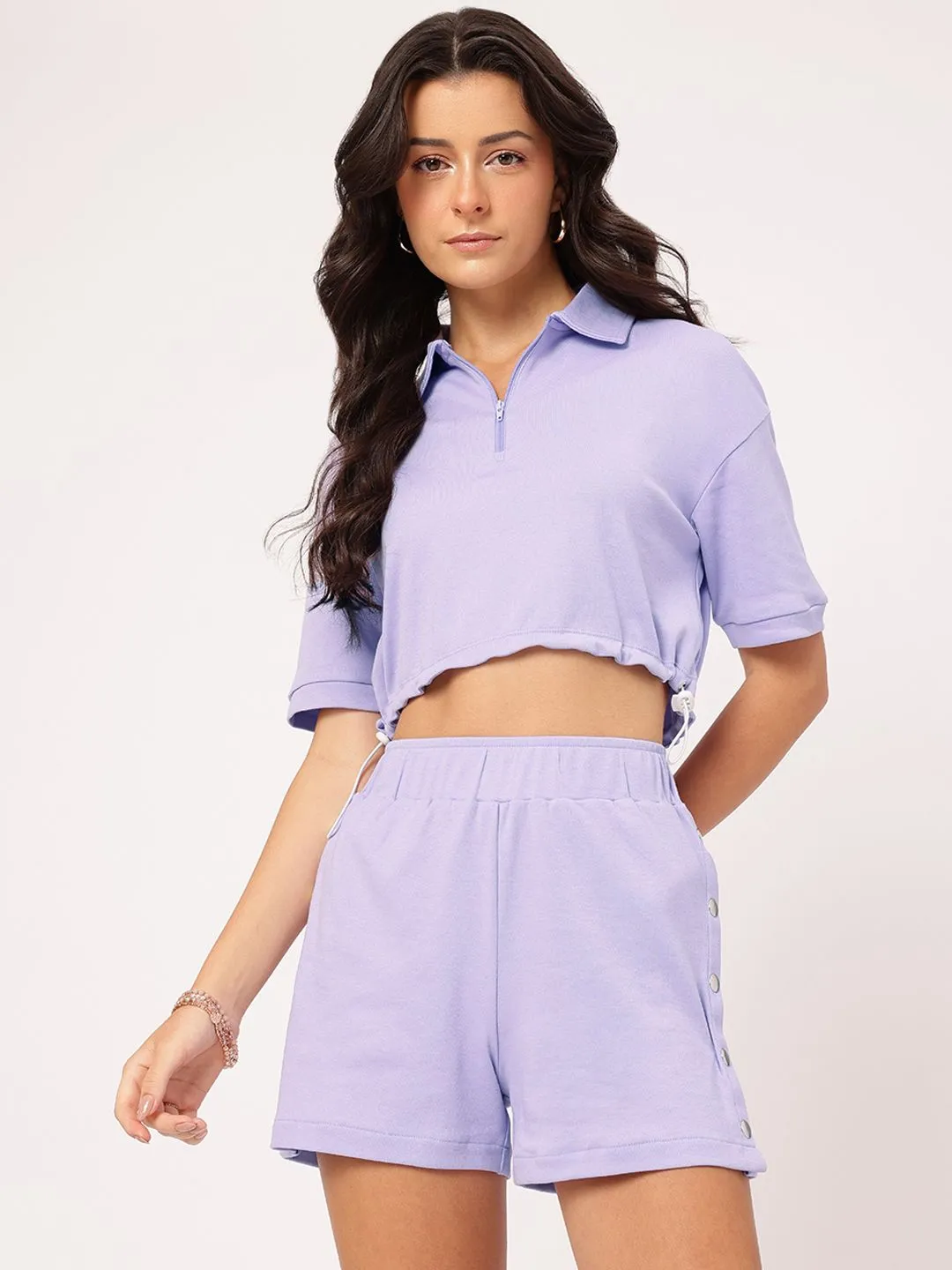 DressBerry Polo Bliss Comfy Crop Co-Ords