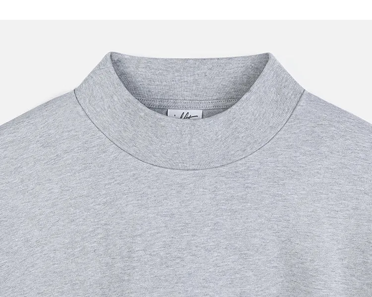 Drop Shoulder Half Turtleneck T-shirt
