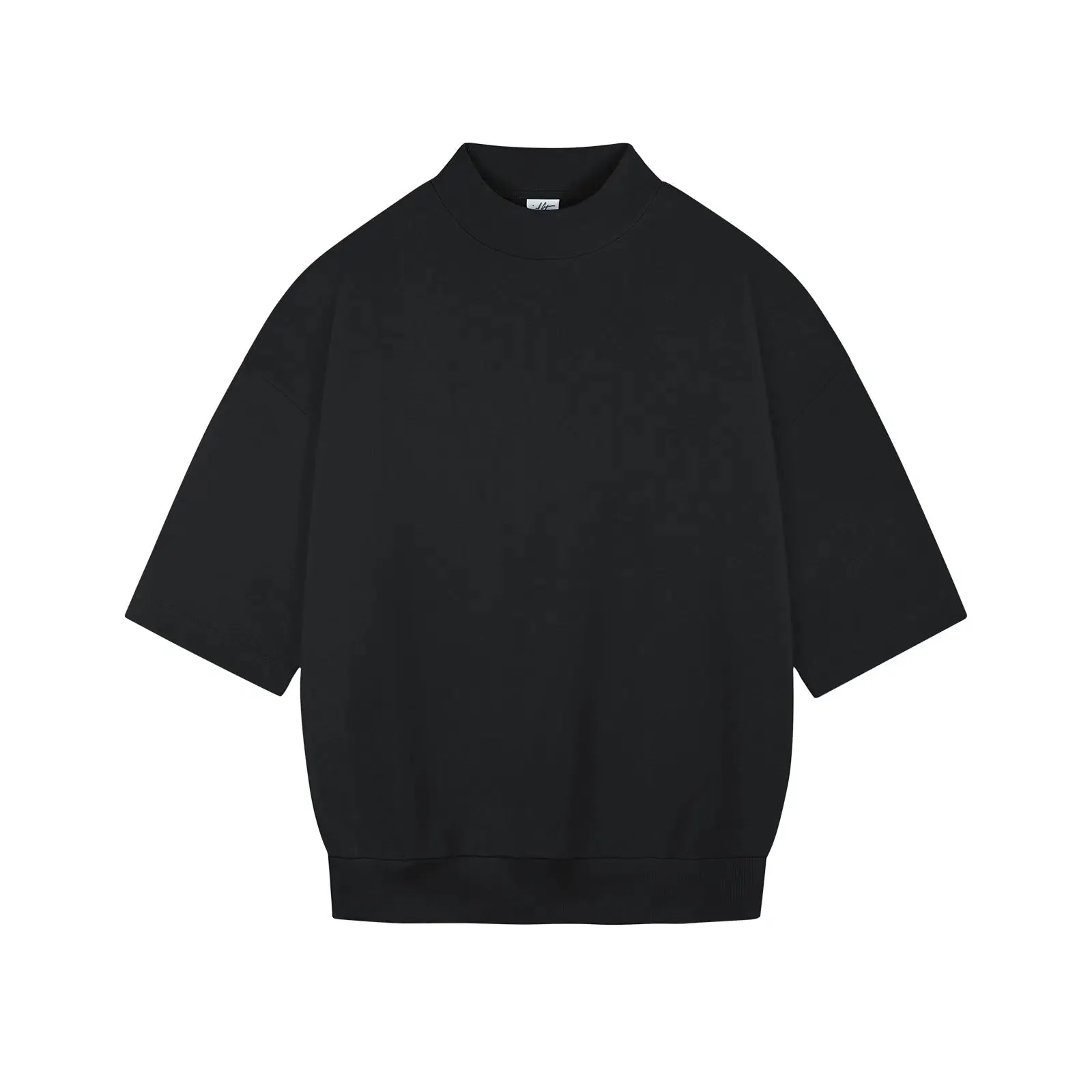 Drop Shoulder Half Turtleneck T-shirt