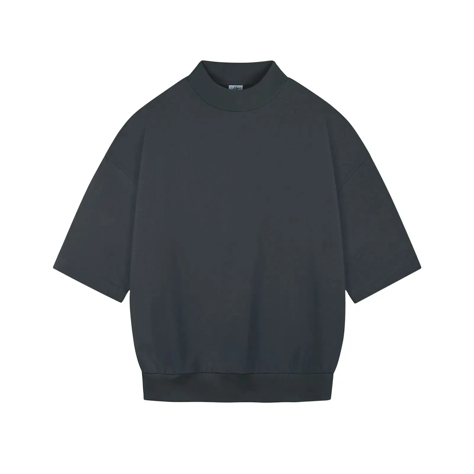 Drop Shoulder Half Turtleneck T-shirt