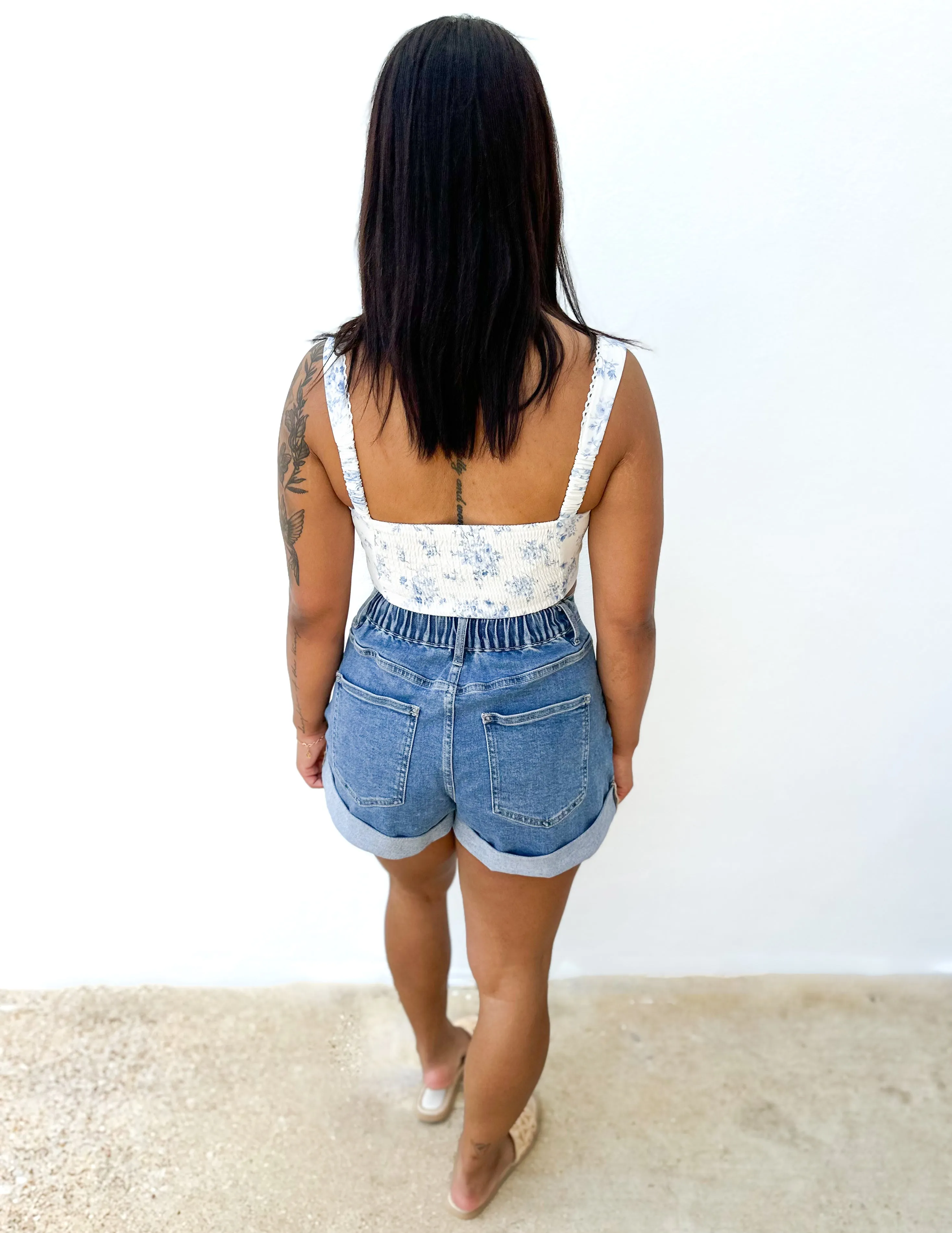 Drown Me In Love Loose Fit Denim Shorts