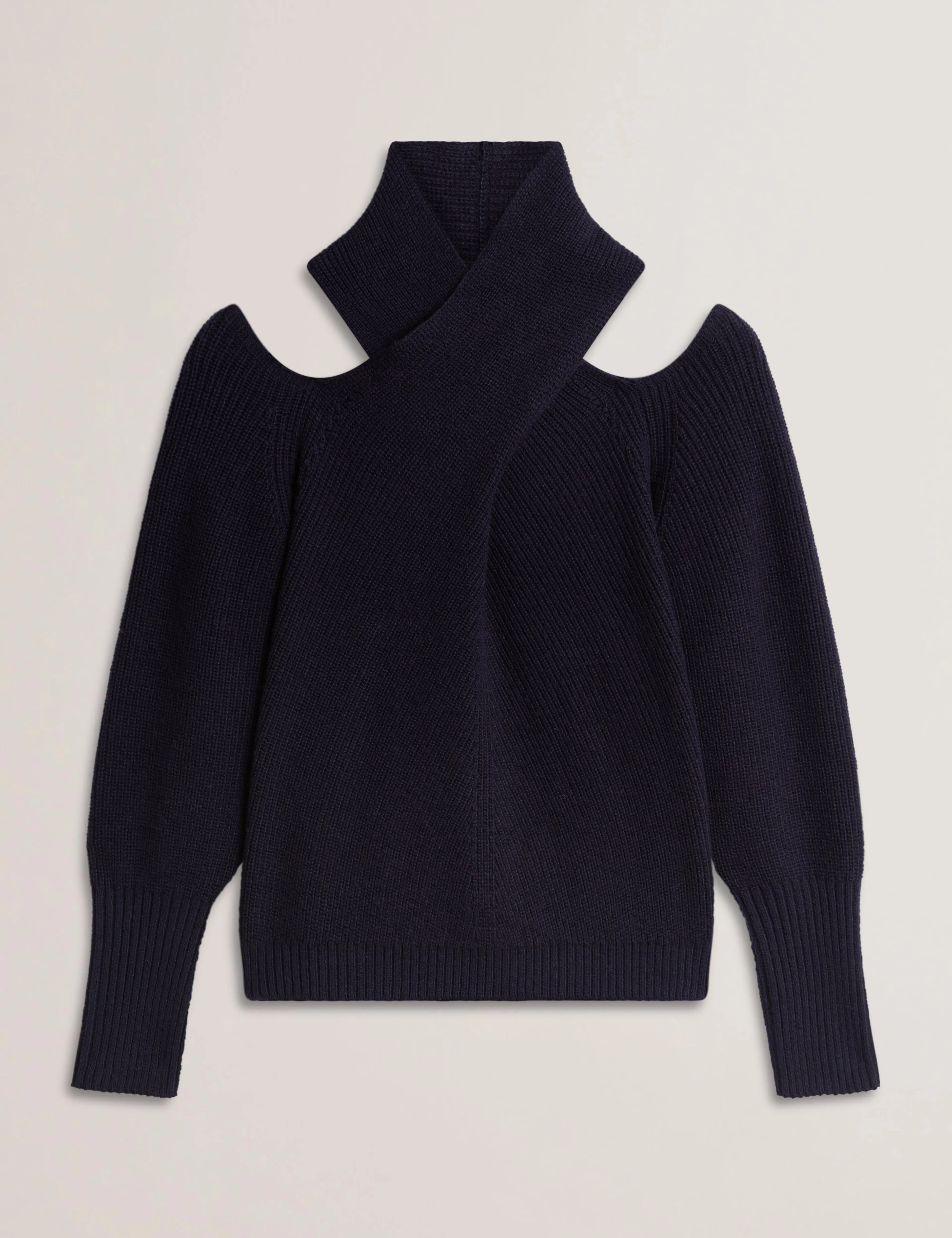 Elanaa Cut Out Detail Knit Sweater Navy
